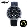 Wristwatches Heimdallr Watch Titanium Tuna 44MM Grey Dial Retro Luminous NH35A Automatic Mechanical Sapphire Ceramic Bezel 200Bar Waterproof