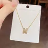 Internet Celebrity Fashion, Temperament, High-end Sense, Micro Inlaid H-letter Necklace, Light , Niche Design, Versatile Collarbone Chain