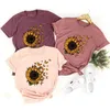 Frauen T -Shirts Sonnenblumenhemd Schmetterling Crewneck Grafik Tees für Frauen ihr inspirierendes Outfit Muttertag Geschenk Baumwolle Goth Y2K