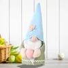 Decorazione per feste Regali di Pasqua uova gnomo bambola senza volto Nordic Home graziosa tavolo ornamento artigianato Giochi regalo di compleanno per bambini 2024