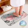 Alfombrillas de baño coloridas hojas de palma tropicales colchonetas de 3 piezas alfombras de baño suaves alfombras de contorno y tapa del inodoro juegos de tapa de la tapa del inodoro