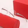 New rimless round sunglasses mens and womens leopard head paint legs personalized Fashion Glasses