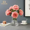 Decoratieve bloemen 5 hoofden zijden pioenen kunstmatige witte bruiloft woning decor boeket mooie herfst scènes arrangement pieter nepbloem