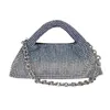 Väskor 2024 Wallte King Water High Quality Full Diamond One Shoulder Dinner Handheld Chain Crossbody Bag Fashionable