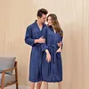 2021 Custom Solid Unisex Terry Luxury Kimono Waffle Bathrobe Sexy Nightgown Loungewear Hotel Robes for Men and Women Mens Robe