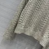 Tricots de tricots pour femmes en tricot à paillettes scintillantes / hiver!Plumes vides et luxe lourd