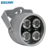 ESCAM CCTV LEDS 4 Array Ir LED illuminateur léger infrarouge imperméable Nuit pour la caméra IP Camera