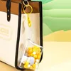 Storage Bags Doll Display Organizer Box Casual Useful Bag PVC Button Pouch Transparent With Handle Case Fashion Keychain