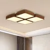 Ceiling Lights Living Room Light Simple Modern Atmospheric LED Wood Main Geometric Creative Hall Study