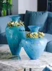 Vasen Emaille Color Artisan Vase Flur Home Dekoration Wohnzimmer Blumenarrangement Chinesische TV -Schrank Dekorationen