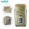 Original VGR Metal Wet Dry Electric Shaver for Men Beard and Hair Razor Balds Head Rakning Maskin laddningsbar 240403