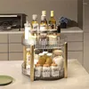 Kitchen Storage 360 Rotating Tray Turntable Organizer For Seasoning Bathroom Anti-slip Luxury Spice Rack Containers