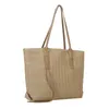 Duffel Borse Women Fashion Ladies Bag Borse di grande capacità di paglia per regalo (Khaki)