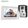 Intercom OWSOOO 7 Zoll Wired Video Türklingel Indoor Monitor IRCUT Regenfeste Outdoor -Kamera visuelle Gegenstand Fernbedienung VIDORTOR TELTE