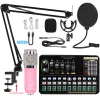 Mikrofone BM 800 Kondensator Mikrofon Bundle Professionelles Studio Microfon Live Sound Card Wireless einstellbares Mikrofon -Suspensionsschere Arm