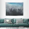 Tapisserier Misty Forest Ocean Beauty Tapestry Home Decorations Wall Eesthetic Room