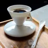 Canecas HighValue Cups Espresso com café Compartilhamento de café Conjunto de china estilo pires de osso inseto copo requintado e personalidade