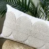 Coppa di cotone cuscino Casella beige trapuntata per decorazione per la casa soggiorno letto di divano sedia 45x45cm/30x50cm