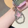 Y2k Temperament Sweet Shiny Star Pentagram Charms Kelechains For Women Girls Fashion Corée Bijoux de porte-clés mignons 240403