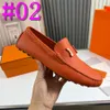 40style Designer de couro genuíno Sapatos de vestido masculino Brand de luxo Menores de mocassins Mocassins deslize em sapatos de barco masculino Plus Tamanho 38-46