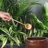 Чайные макияры ручной работы бамбуковой воды с длинной ручкой для ложера для приготовления пищи суп -ковш коврик натуральный древесина