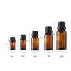 Storage Bottles 24pcs 5-30ml Glass Bottle For Essential Oil Empty Refillable Vials W/ Dropper Orifice Reducer Liquid Perfume Dispenser Lab