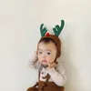 Baby Boys Girls Weihnachten Cosplay Rompers Red Brown Neugeborene Kleidung mit Kind