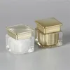 Storage Bottles 15g/20g Square Acrylic Cream Jar Eye High-End Facial Mask Container Essence Bottle Cosmetic Packaging Sample Pot