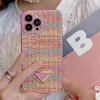 luxury Phone Cases for iphone 15 15Pro 14 14pro 14plus 13 13pro 12 12pro 11 pro max Fashion Designer Woven Pattern All-inclusive Lens Cellphone Case