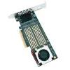 Kort Ny PCIe till M2 Adapter Card PCIe X8 2 Port M2 NVME M Key SSD Converter M.2 PCI Express X8 Adapter VROC RAID Expansion Card Riser