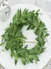 Decorative Flowers 1PC Simulation Wall Hanging Green Vine Bean Leaf Ceiling Decoration Artificial