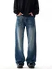 Damesjeans Reddachic Vintage Wash Whiskers Baggy Women Cleanfit Lage Rechte Wide Been Casual denim broek Y2K Koreaans streetwear