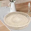 Plates Carpas De Camping Desktop Fruit Tray Glamping Reusable Woven Plate Seagrass Basket Seaweed Yent