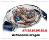 Astronomia Tourbillon 18K Rose Gol Dragon Swiss Quartz Homme Match Pave Pave Unique Verre entièrement transparent 3D Gravure Blue Lea2672539