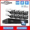 System 8ch PoE Security Camera System H.265+ 8MP 4K 8Channel NVR 5MP HD Outdoor With Audio PoE IP Cameras CCTV Video Surveillance Kit