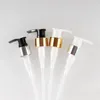 Lagringsflaskor 10st 24 410 Gold Silver Aluminium Lotion Transfer Pump Lock Shampoo Foundation Dispenser för plastbehandling 24mm