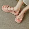 Sıradan Ayakkabı Mujer Sapato Zarif Roman Sandalet Kadınlar22 Yaz Moda Kalın Solmuş Kadınlar Konforlu Allmatch Marka