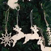 Decoratieve beeldjes Kerst houten hangende decor verfraaiingen voor boom Home Muur (eland)
