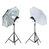 Monopodi Kit di illuminazione per studio fotografico Viltrox da 1,9 m Light Light State + Flash Stackt Porta + 33 '' morbido ombrello riflettente sier nero