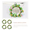 Dekorativa blommor 4 st påskring Spring Decor Home Simulation Wreath Servett utomhus Silkduk