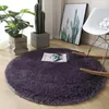 Blankets Tie-dyed Scandinavian Carpet Long Hair Wind Bedroom Round Silk Waterproof Non-slip Blanket Black