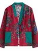 Giacche da donna abbigliamento di grandi dimensioni in stile cinese miglioramento sciolto hanfu giacca a maniche lunghe stampicata etnica