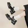 Dress Shoes High Heel Mary Jane Dames 2024 Spring British College Style Square Toe laag uitgesneden kleine leer lolita
