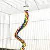 Altre forniture per uccelli pappagalli giocattoli in piedi corda di cotone giocattolo colorato gambi per accessori a gabbia strumento di cura per animali domestici resistenti