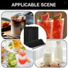 Disposable Cups Straws Flexible 100PCS Flat Mouth Straight Sip 6 X 210mm Stirrers Cocktail Soda Water Slim Drinking