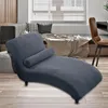 Stoelhoezen lounge chaise indoor cover voor woonkamer slaapkamer donkergrijs