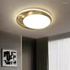 Taklampor koppar LED-lampa ultratunn rum sovrum ljus modern minimalistisk restaurang korridor gången lyxiga nordiska lampor