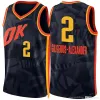 Shai Gilgeous-Alexande Oklahomas City Thunders Basketball Jerseys Chet Holmgren Stitched 2023 24 Men Youth Kid Basket Shirt Black White