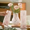 Vases 1pc en verre rose léopard Vase Vase Hydroponic Flower Planter salon décorations de table Decoration Home Decoration Gift Gift