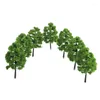 Fleurs décoratives 20pcs 3,5 cm mini modèle arbres micro paysage décor de train accessoires accessoires